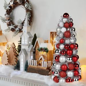 Albero <span class=keywords><strong>di</strong></span> <span class=keywords><strong>Natale</strong></span> a Cono Piccolo <span class=keywords><strong>di</strong></span> Lusso Fatto a Mano, con Palline Infrangibili in Plastica e Ghirlande, Decorazioni Natalizie per Casa e Feste - Vendita Calda - Product Image 4