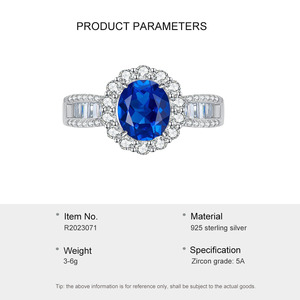 Wholesale 925 Sterling Silver Boho Magic <strong>Spinner</strong> <strong>Ring</strong> With <strong>Diamonds</strong> Cheap Cubic Zircon Engagement Wedding Jewelry Blue Sapphire - Product Image 2