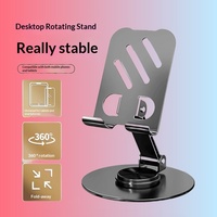 Support de téléphone avec rotation à 360 degrés et fonction pliable, support de diffusion en direct pour iPad/tablette
