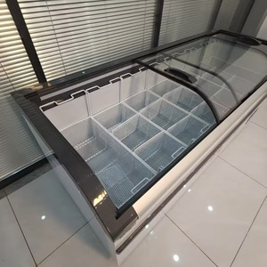 Tủ lạnh thương mại cửa trượt Tủ đông siêu thị Ice Cream hiển thị tủ đông - Product Image 4