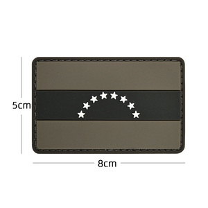 Patch en caoutchouc PVC tactique 3D avec crochet, drapeau du Venezuela, en stock - Product Image 2