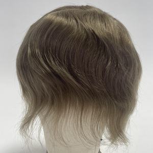 Prothèse capillaire en dentelle pour hommes, système de remplacement capillaire en cheveux naturels, avec dos et côtés en poly, couleur claire, vente en gros - Product Image 5