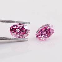 Pierres de Moissanite Synthétiques de Couleur Rose de Luxe en Promotion, Diamants VVS en Moissanite, Bijoux en Moissanite