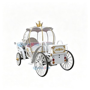 Chariot de princesse électrique classique Zhenda en forme de citrouille, couleur de siège personnalisable, pour mariage, fête, visite de parc, option traîné par des chevaux - Product Image 6