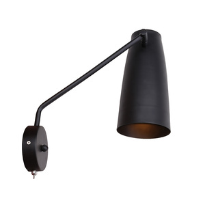 long size iron brushed nickel wall lamp with drum lampshade for hotel home Residential - Product Image 3