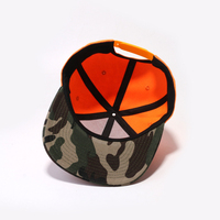 Gorra de Béisbol Snapback de 6 Paneles con Visera Plana, Botón de Tela, Bordado 3D en Relieve, Sarga Personalizada, 216 Colores, para Venta al por Mayor OEM