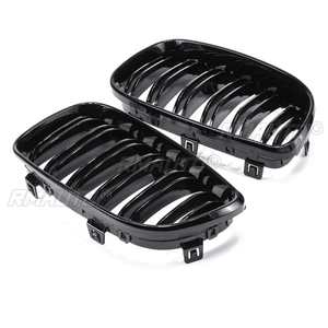 Calandre avant double lamelles noires brillantes de remplacement pour BMW E81 E87 E82 E88 120I 128I 130I 135I Série 1 2008-2013 - Product Image 3