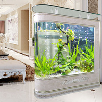 Aquariums d'aquarium à balles de grande et moyenne tailles personnalisées pour la mer et l'eau douce avec armoire de puisard à débordement