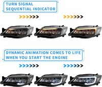 Phares LED VLAND 55W 12V pour Impreza Outback Sport 2008-2011, WRX 2008-2014 (à l'exception des modèles AFS/SRH) Animation/DRL respirant
