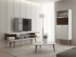 Meuble TV Avec chemine Tường TV Showcase Tủ nổi đứng với LED 55 trong prateleira de livro hiện đại 32 inch LED TV tủ - Product Image 2