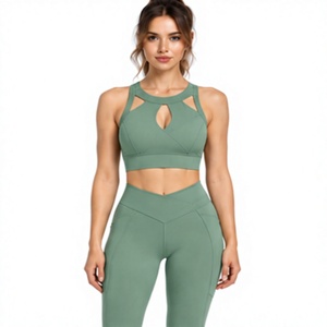 Seamless Sports Bra Women High Impact Yoga Gym Fitness Workout <b>Crop</b> <b>Top</b> Padded Stretch Running Training Quick Dry <b>Support</b> Sports - Product Image 1