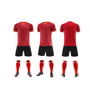 Großhandel Spanien Fußball Trikot High Thai Qualität Home Gold Fußball Shirt Schwarz Cup Grün Rot Weiß Uniformen Sets - Product Image 5