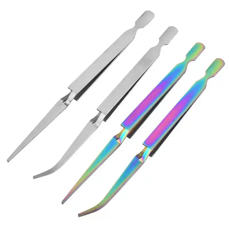 Stainless Steel Nail Shaping Tweezers Curve Pinchers Sculpture Clip Nail Art Treatment UV Gel Tips Tool