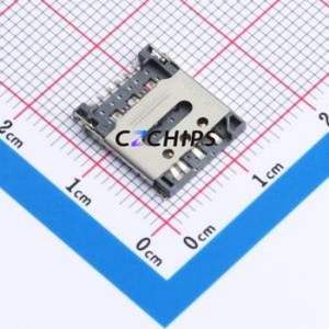 SIM30120-7P211-H15 SIM Card Connector SMD Connector Flip Cover Type Nano SIM Card Card Holder With Card Detection - Product Image 1