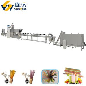 Protection de l'environnement Paille de <span class=keywords><strong>pâtes</strong></span> de riz à boire Café comestible Fourchette à lait Cuillère Couteau Extrudeuse de paille Dégradable Traitement de la paille - Product Image 3