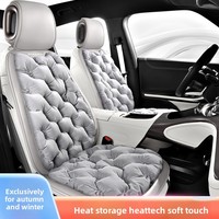 Nuevo Cojín de Asiento de Coche de Lujo Ligero para Invierno 2024, de Felpa Suave y Gruesa, Calefactable, Universal para Asientos Delanteros y Traseros