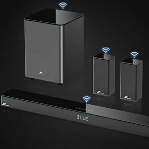 完全ワイヤレス ホームシアター TV スピーカー サウンドバー サブウーファー付き サウンドエコーウォール カラオケ 2025年 ホームシアターシステム - Product Image 1