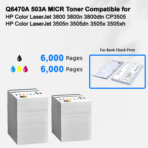 Ibest Tương Thích Micr Hộp Mực HP Q6470A Q7581a Q7582A Q7583A 503A Cho HP Màu Sắc Laserjet 3800 Cho Ngân Hàng Kiểm Tra In Ấn - Product Image 2