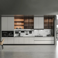 Juego de Muebles de Cocina Blancos Contemporáneos Elabor China con Grifo y Cesta para Cajones - Muebles de Cocina Modulares Comerciales