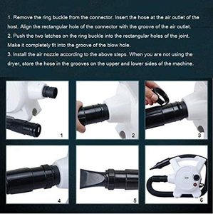 Útil secador de pelo de 2400W para perros y gatos, secador de pelo para mascotas, máquina de aseo de mano para mascotas de bajo ruido - Product Image 4