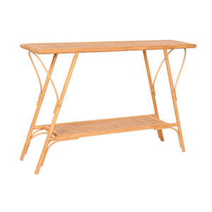 Consolle in Rattan 125x30x81 Marrone Naturale - Product Image 1