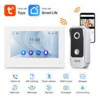 Kit de vidéophone numérique WiFi étanche Tuya Smart avec détection de mouvement, écran tactile 7 pouces, vision nocturne, 2 fils, PST-L2-V7024B