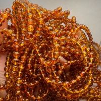 Pulsera de Cuentas de Ámbar Natural en Forma de Bola con Cera de Abeja, Transmisión en Vivo