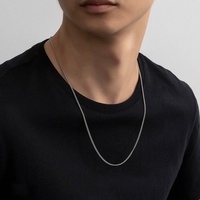 Collier de chaîne de fouet de cheval cubain pour hommes fins colliers fins en argent sterling 925 saoudiens pour homme