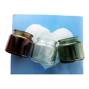 Venta al por mayor 70g tarro de vela pequeño vacío con tapa de corcho 80ml tarro de almacenamiento de vidrio verde ámbar personalizado con tapón tarro de hechizo - Product Image 6