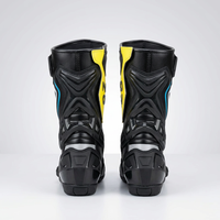 Bottes de moto imperméables antidérapantes en plastique/PU Meritorious International, mi-mollet, multicolores, unisexes, noires