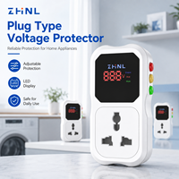 Protecteur de tension électronique ZHNL Euro Allemagne avec affichage pour climatiseur et réfrigérateur domestiques, protection contre les surtensions et les sous-tensions, type prise