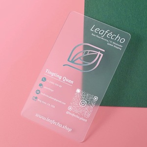 Custom Logo Transparent <strong>Blank</strong> Plastic Visiting <strong>Card</strong> Suppliers Price Frosted Hard Print Pvc <strong>Business</strong> <strong>Card</strong> - Product Image 1