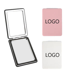 Portable Double-Sided Handbag Handheld Black <strong>White</strong> Pink Travel Makeup <strong>Mirrors</strong> Compact <strong>Mirror</strong> with Custom logo - Product Image 2