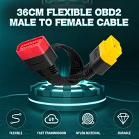 Cable THINKDIAG de 16 Pines Macho a Hembra, Cable de Extensión OBD2 de 0.36M para Thinkdiag Easydiag, Conector OBDII EOBD