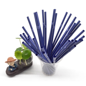 China Factory Disposable Biodegradable Drinking Pipe Straws Cups Black Extra Long Plastic Bent Straight Straws