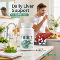Vente en gros : Complément hépatique à l'acide tauroursodésoxycholique (TUDCA) et au chardon-Marie, en capsules de 1100, 1000, 500 mg, avec TUDCA