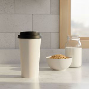 Gobelet à café réutilisable personnalisé en usine de 20 oz - Choisissez de réutiliser pour les boissons chaudes/à froid, bureau, maison, voyage et café - Tasse en fibre de bambou - Product Image 1