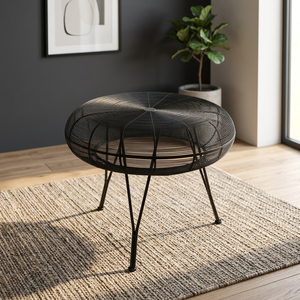 Tabouret de bar commercial durable en fer forgé antique avec revêtement en poudre - Product Image 4