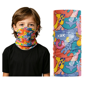 Scaldacollo in Seta Ghiacciata per Bambini, Protezione UV Estiva, Maschera Viso Senza Cuciture, <span class=keywords><strong>Bandana</strong></span> per Sport e Giochi all'Aperto - Product Image 1