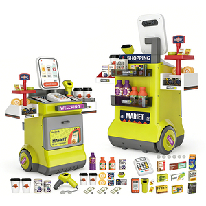 Jouet de jeu de rôle Supermarché Caisse enregistreuse Panier de courses Jouets d'apprentissage pour enfants - Product Image 2