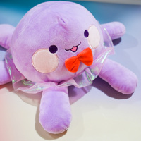 Peluche personnalisée pour machine à griffes, modèle Pieuvre Océanique, Calmar à nœud Kawaii, Animaux en peluche doux et câlins, Jouet de ferme