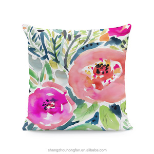 Flowers <strong>Pillow</strong> Covers 18*18 Inch, Floral <strong>Square</strong> Cushion Covers Spring Summer Seasonal Decor Pillowcase for Living Room <strong>Sofa</strong> - Product Image 3