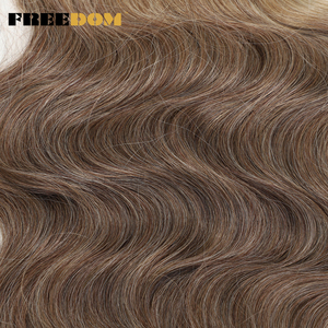Estensioni per Capelli Sintetici Tinti a Onda 24 Pollici 3 Pezzi Trecce Ondulate per Capelli <span class=keywords><strong>Marroni</strong></span> e Biondi - Product Image 5