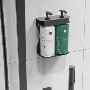 AOLQ <span class=keywords><strong>Distributeur</strong></span> de savon de <span class=keywords><strong>douche</strong></span> en acier inoxydable pour hôtel Supports de gel <span class=keywords><strong>douche</strong></span> avec serrure à clé Supports de bouteille de shampooing et d'après-shampooing - Product Image 2
