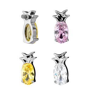 Pendiente de Cartílago de Titanio G23 Vintage para Compromiso o Boda, Piercing Helix de 16g con Parte Trasera Plana y Zirconia, Joyería con Tornillo Frontal Superior - Product Image 5