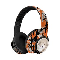 Casque sans fil AKZ-38 créatif camouflage graffiti supra-auriculaire Bluetooth 5.3 avec annulation active du bruit, commande vocale et fonction sport