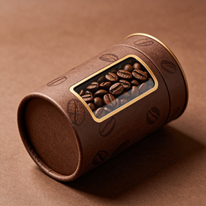 Custom Printed Tea Coffee Bean Cylinder Packaging Box Eco-Friendly Paper <b>Tube</b> Round <b>Cardboard</b> <b>Tube</b> Packaging - Product Image 1