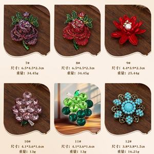 เข็มกลัดเคลือบลายดอกโบตั๋นสุดหรู ขายส่ง ป้ายดอกไม้สีชมพูสีฟ้าแบบกำหนดเอง สำหรับเสื้อผ้า หมวก สูท กระเป๋า เครื่องประดับ - Product Image 6