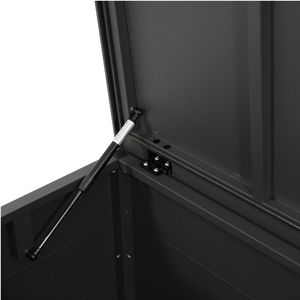 Boîte de rangement de jardin en acier galvanisé, <span class=keywords><strong>couverture</strong></span> pour boîte de rangement de terrasse, pour protéger les grandes boîtes de rangement de terrasse, acier anthracite, <span class=keywords><strong>imperméable</strong></span> - Product Image 4