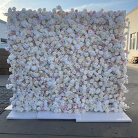 Mur de fleurs artificielles 5D IFG Fullest, taille 8*9 pieds, enroulable, pour décoration de mariage, Noël, Thanksgiving et Pâques - Vente flash